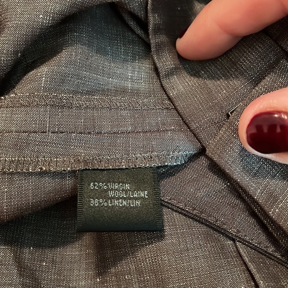 Lafayette 148 Size 14 Flat-Front Career Trouser Virgin Wool + Linen $328 NEW - Picture 10 of 16